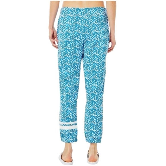 Addison Bay Sweatpants Blue White Floral XL - Picture 3 of 12